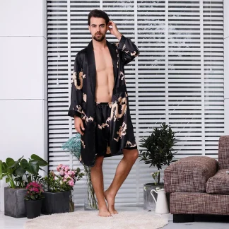 Kimono Patterned Men's Robe